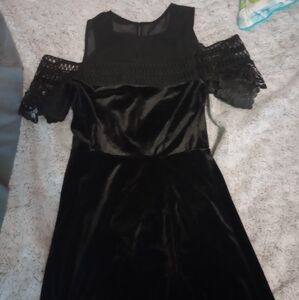 Topshop Short Velvet Dress